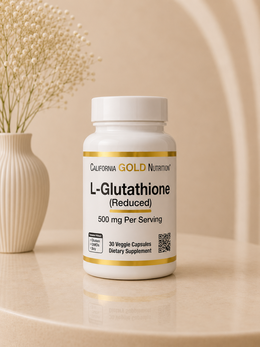 California Gold Nutrition L-Glutathione (Reduced) 500mg