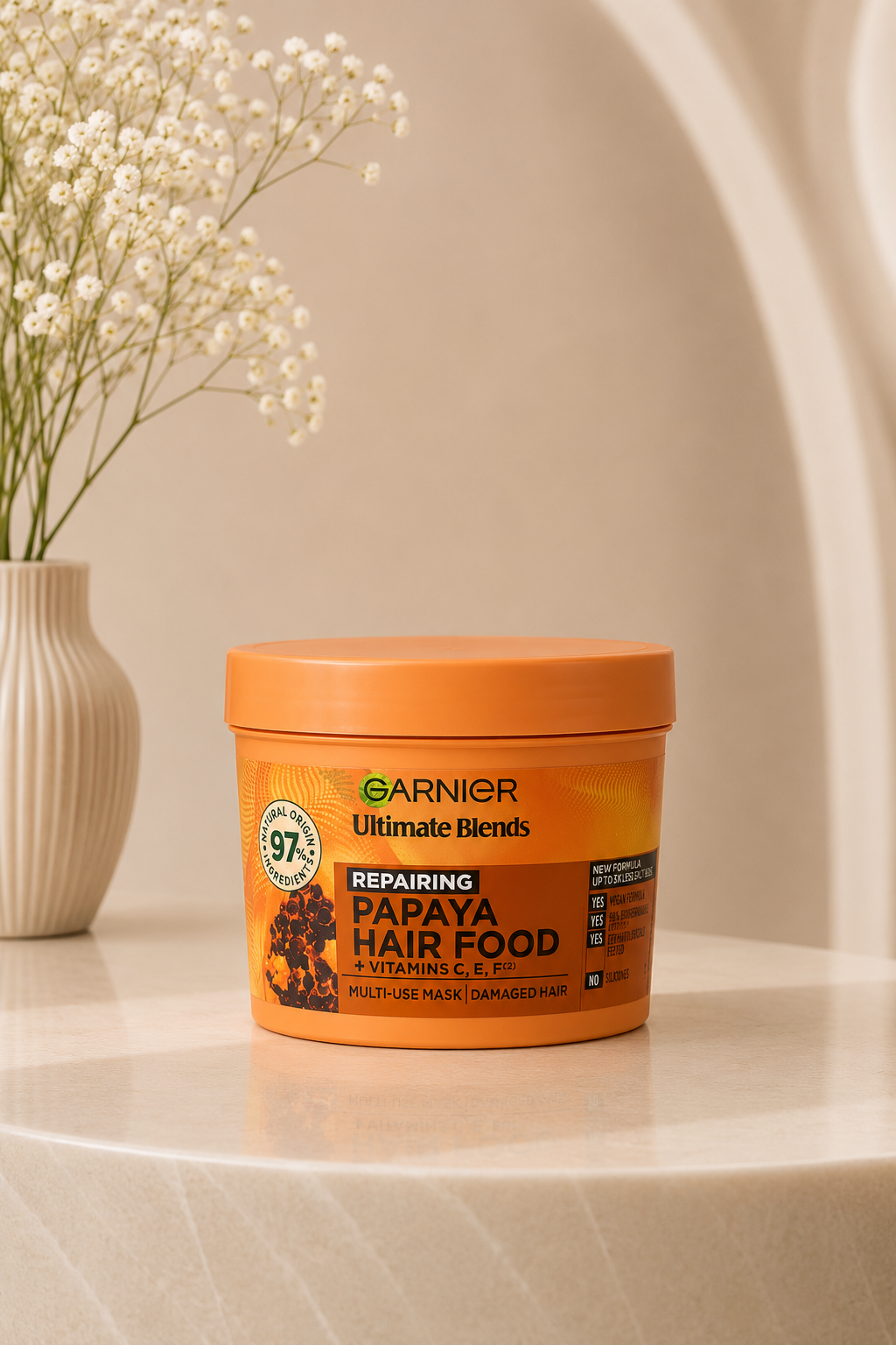 Garnier Ultimate Blends Hair Food Papaya 3-in-1 Damaged Hair Mask Treatment