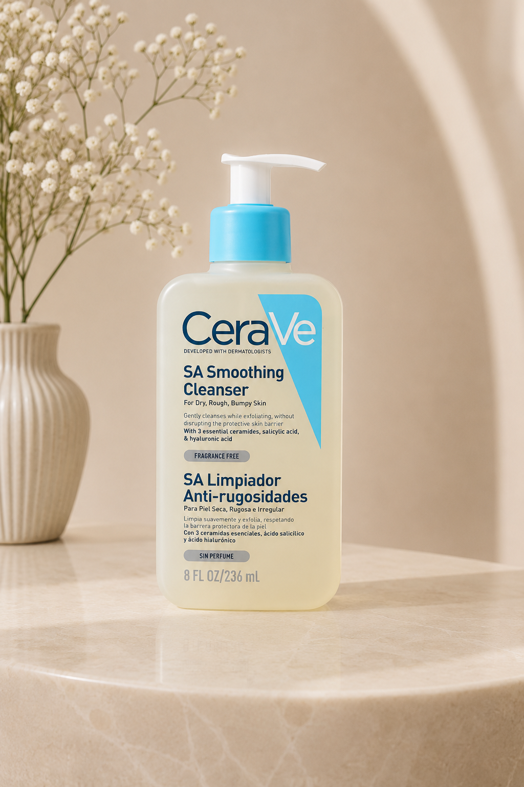 CeraVe SA Smoothing Cleanser For Dry,Rough,Bumpy Skin
